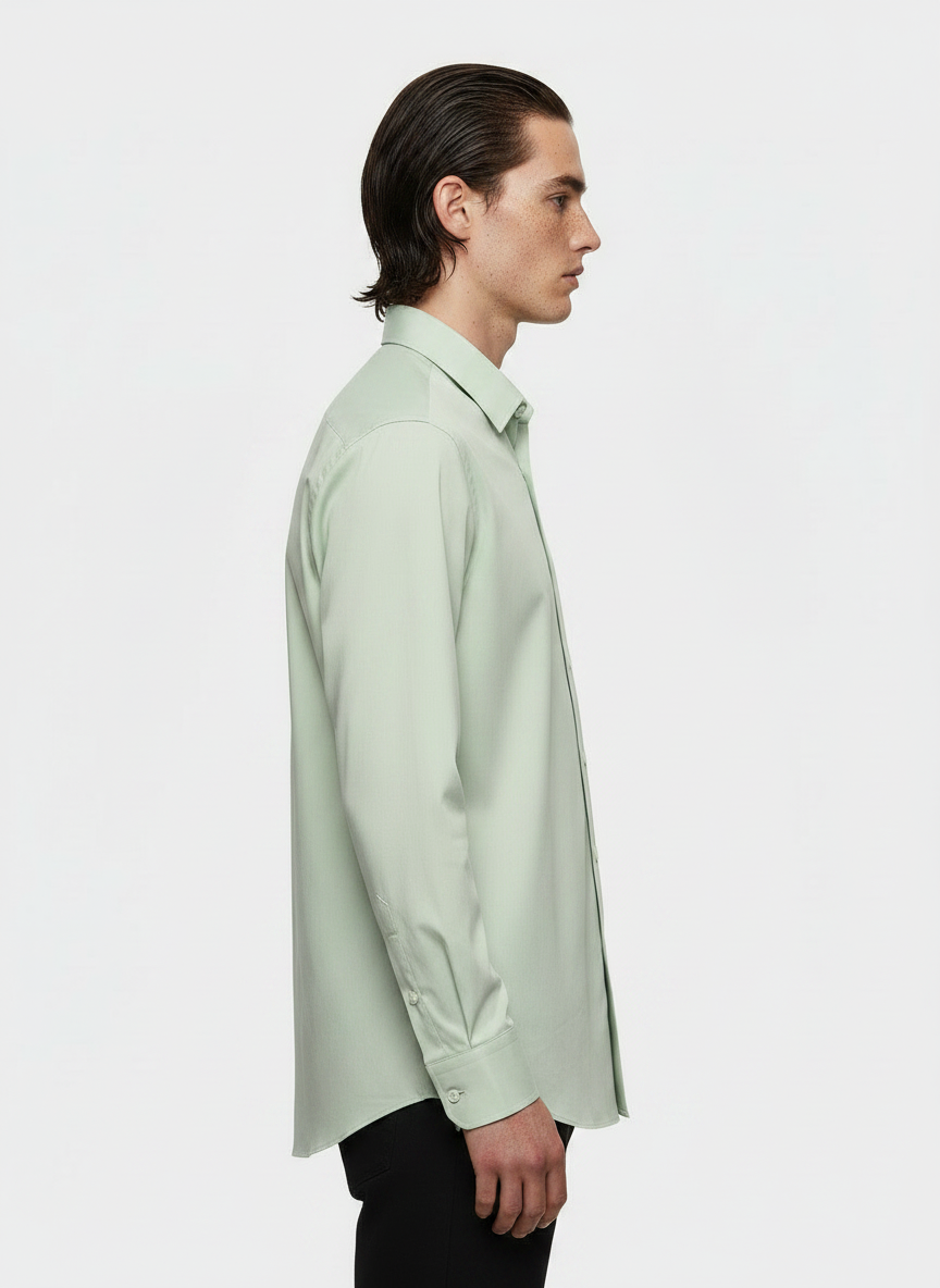 Solid Green Men's Italian Shirt | Vol. 1