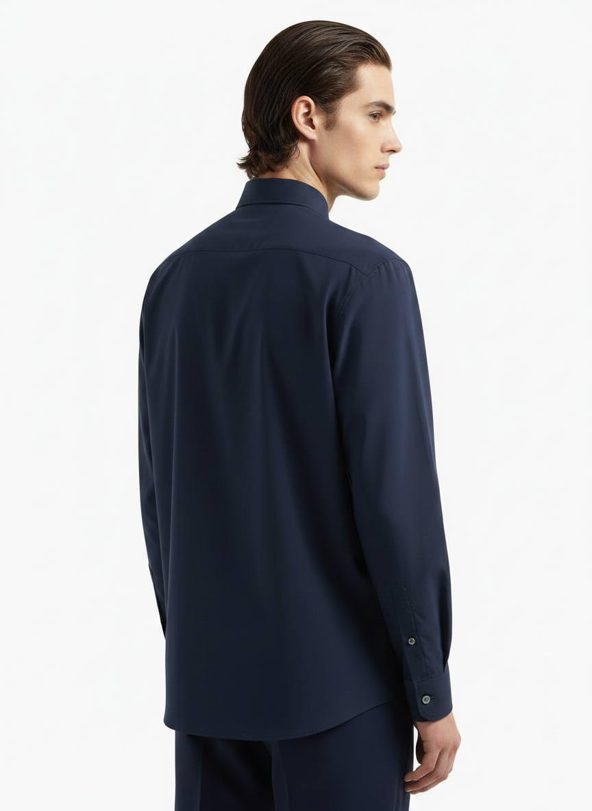 Solid Navy Blue Men's Italian Shirt | Vol. 1