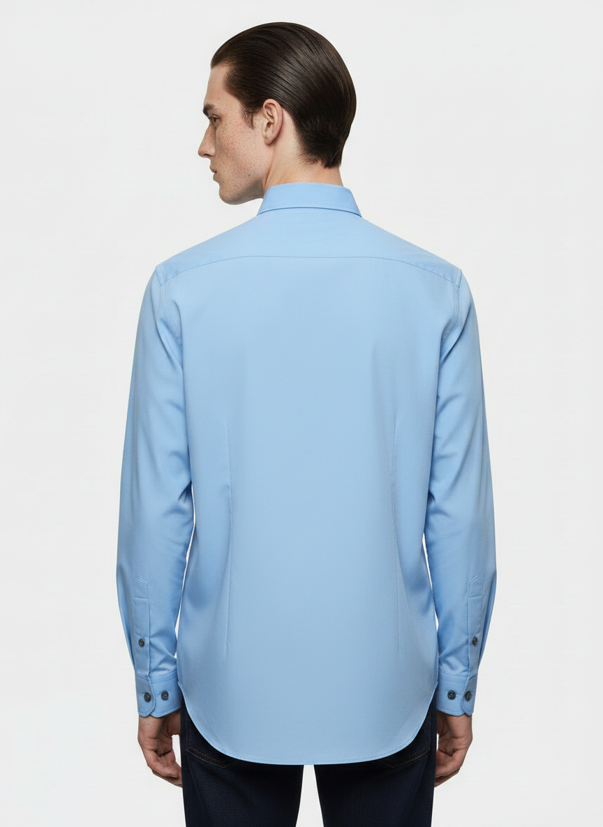 Solid Powder Blue Men's Italian Shirt | Vol. 1