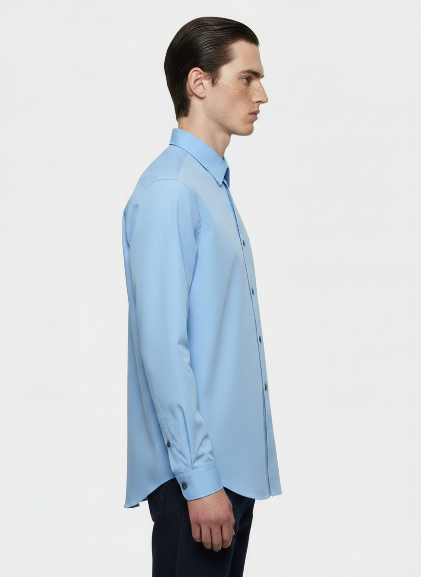Solid Powder Blue Men's Italian Shirt | Vol. 1