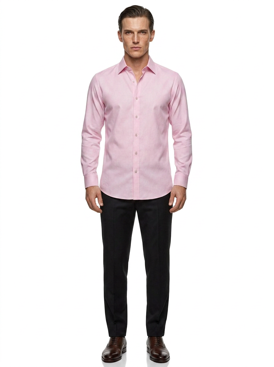 Solid Pink Men's Italian Shirt | Vol. 1