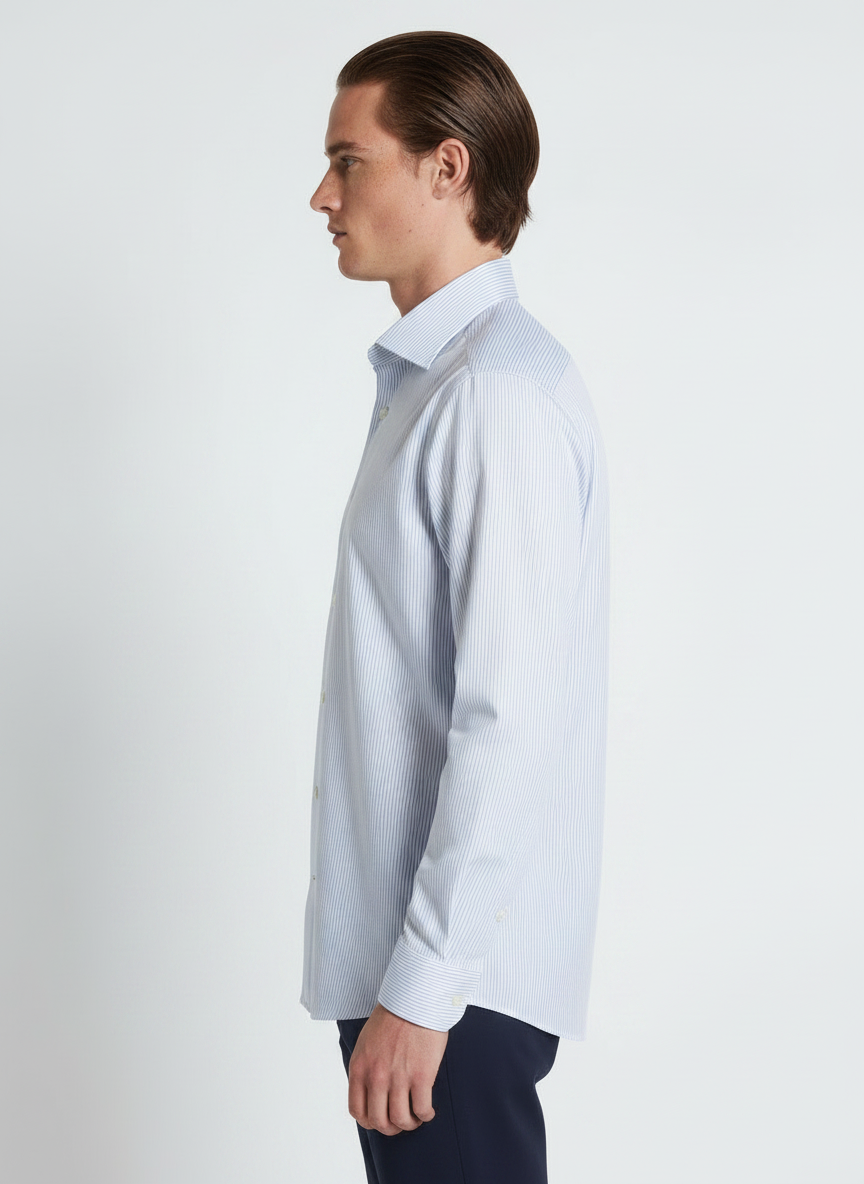 Striped Light Blue Men's Italian Shirt | Vol. 2