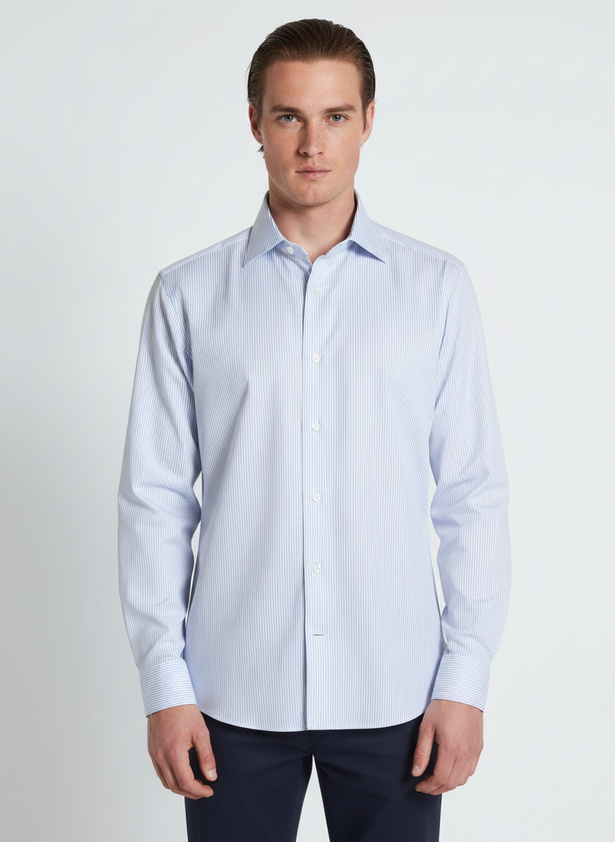 Striped Light Blue Men's Italian Shirt | Vol. 2