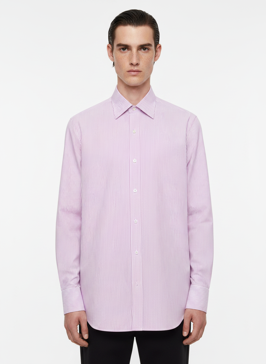 Striped Pink Men's Italian Shirt | Vol. 1