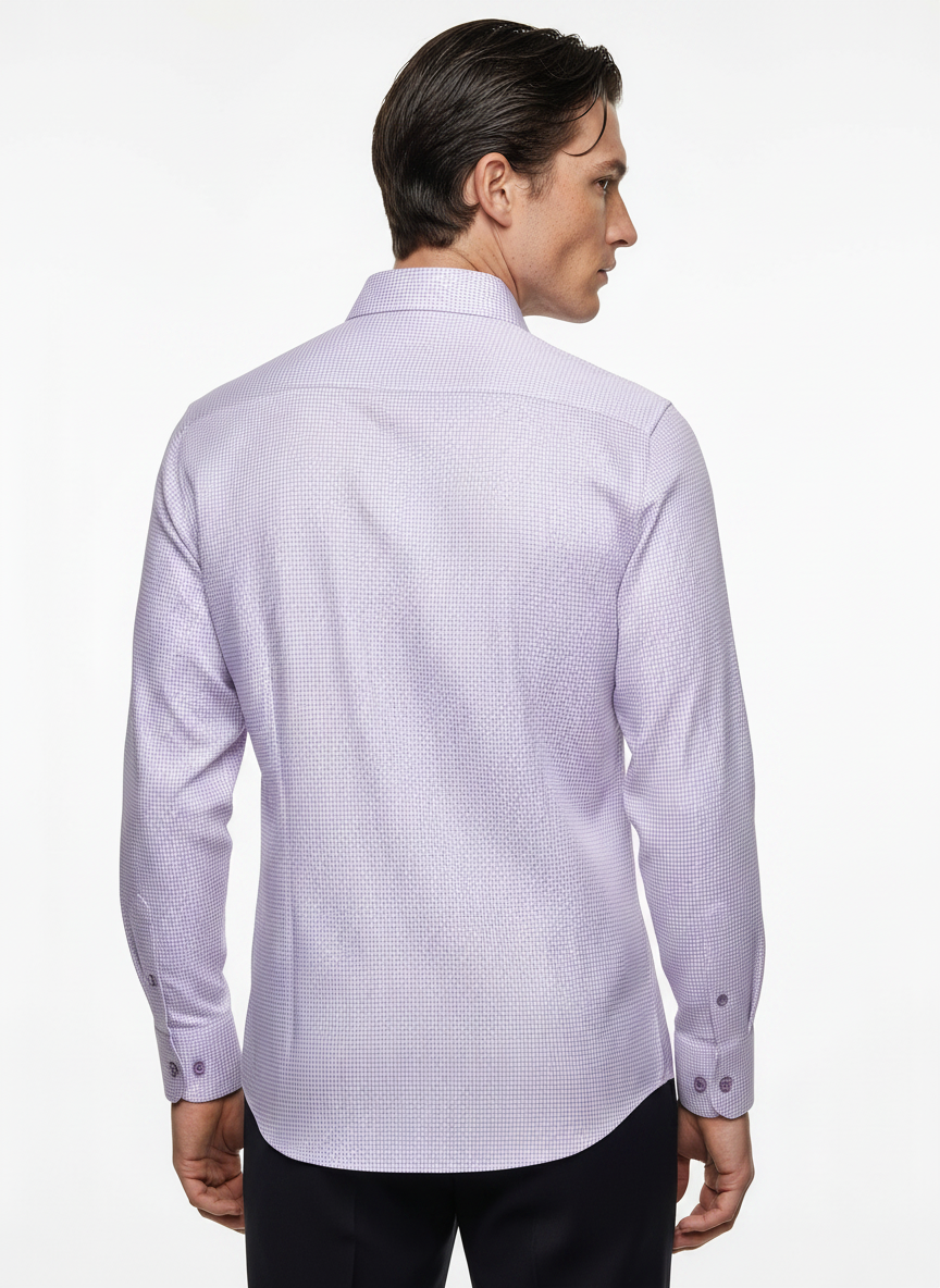 Textured Lavender Men's Italian Shirt | Vol. 1