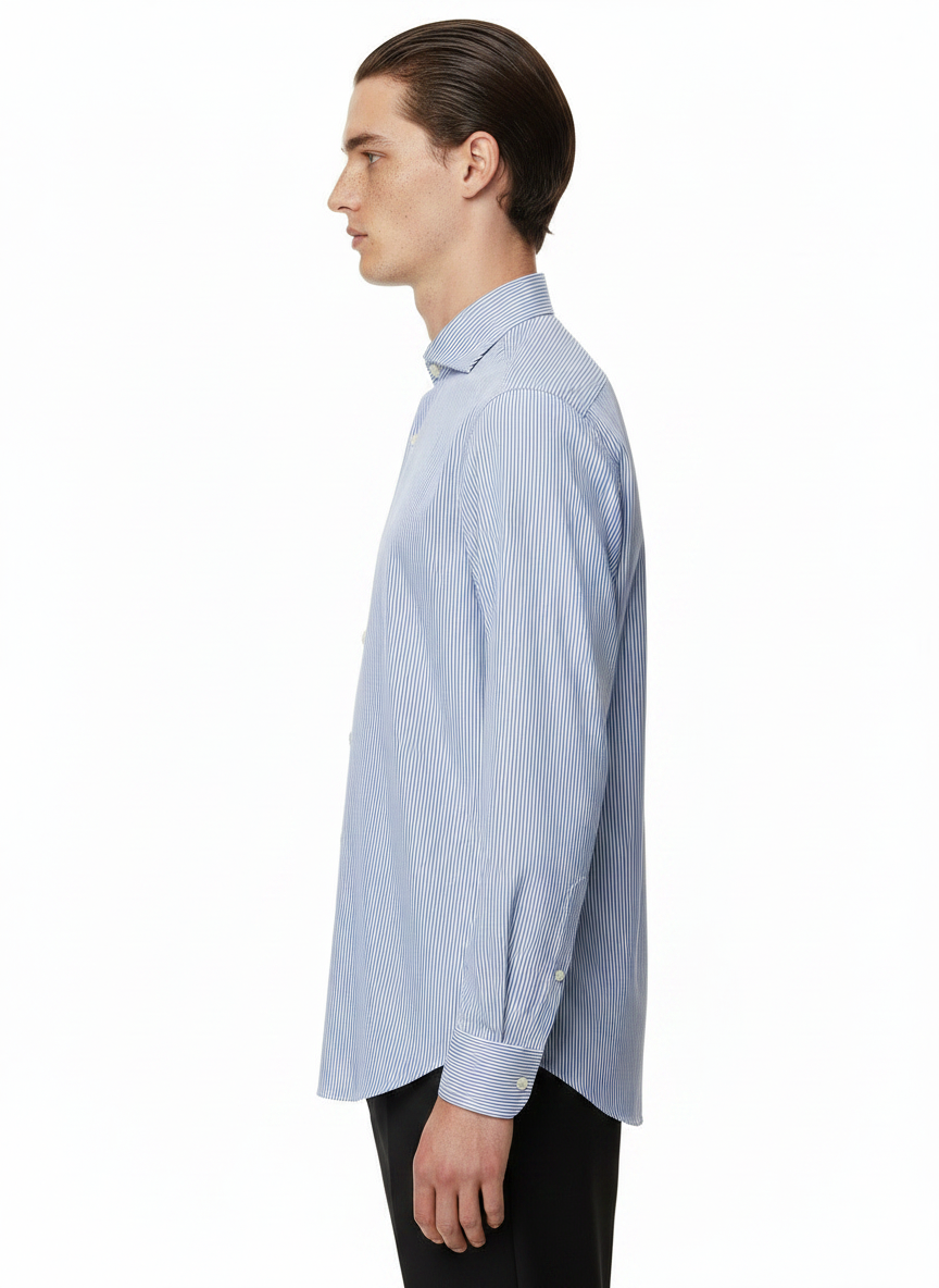 Striped Light Blue Men's Italian Shirt | Vol. 1